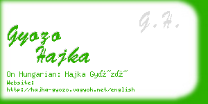 gyozo hajka business card